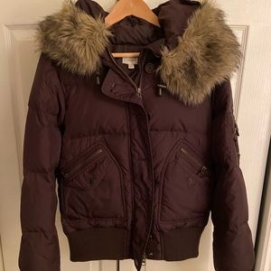 Jacob women’s chocolate brown winter bomber size M